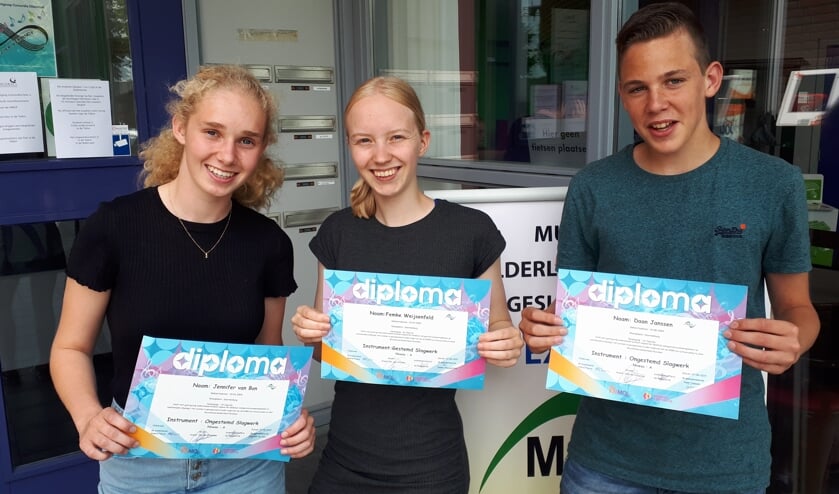 Van links naar rechts: Jennifer van Bon, Femke Weijsenfeld en Daan Janssen.