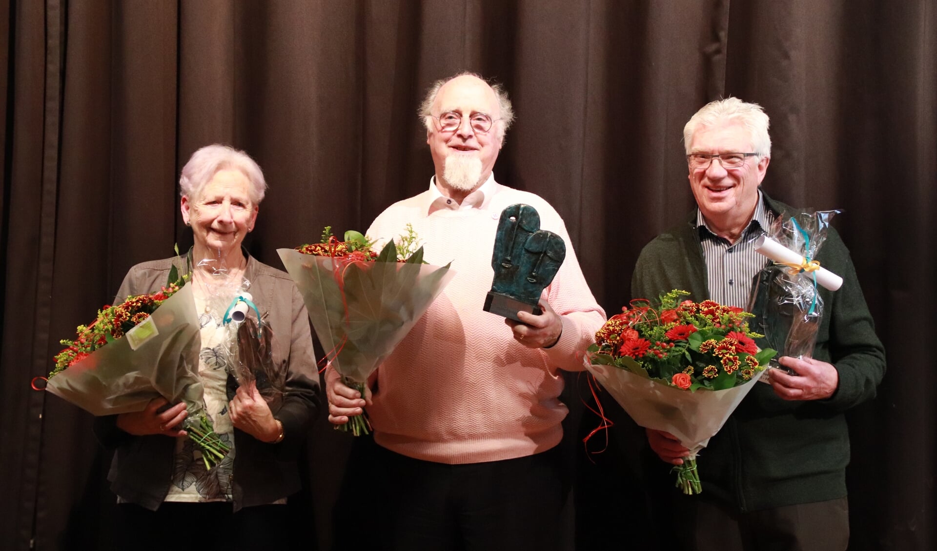 Van links naar rechts: Miep Jansen / Steef Spaan / Theo van Es. (foto: Patricia Bosch)