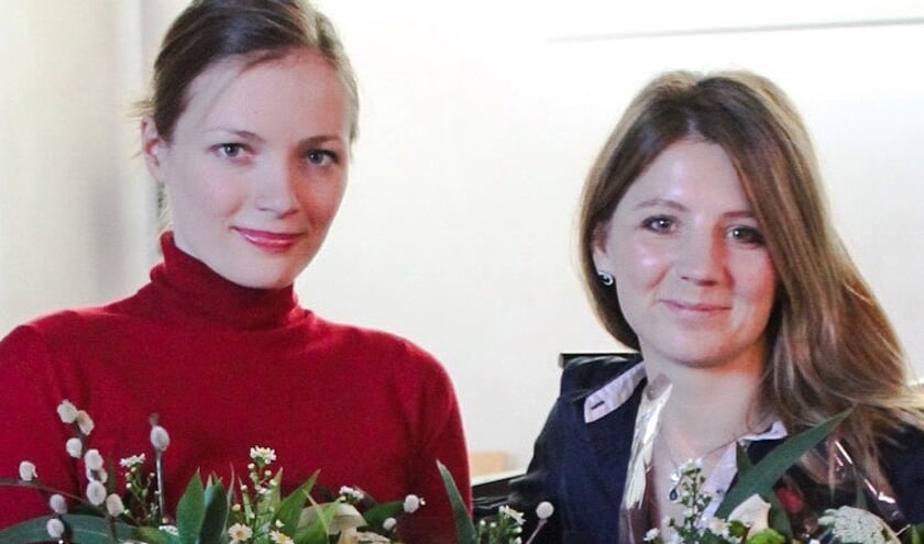 <p>Hanneke Rouw en Sofia Vasheruk. (foto: Chichester Cathedral.UK.)</p>