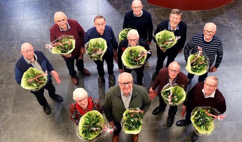 De jubilarissen. (foto: Sjaak Veldkamp )