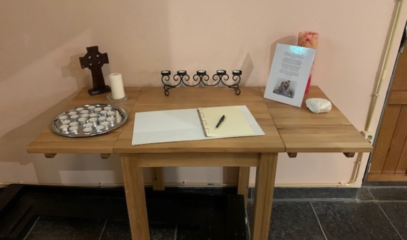 Gedachtenistafel kapel. (foto: Jolande van Baardewijk)