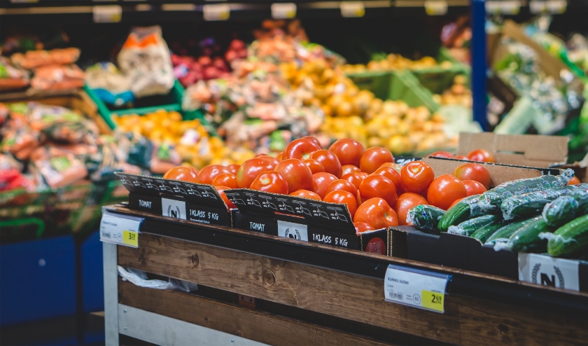 Supermarkt, fruit en groente.