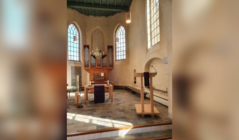 Zicht op het koor van de Joriskerk in Heumen/ (foto: PKN Heumen)