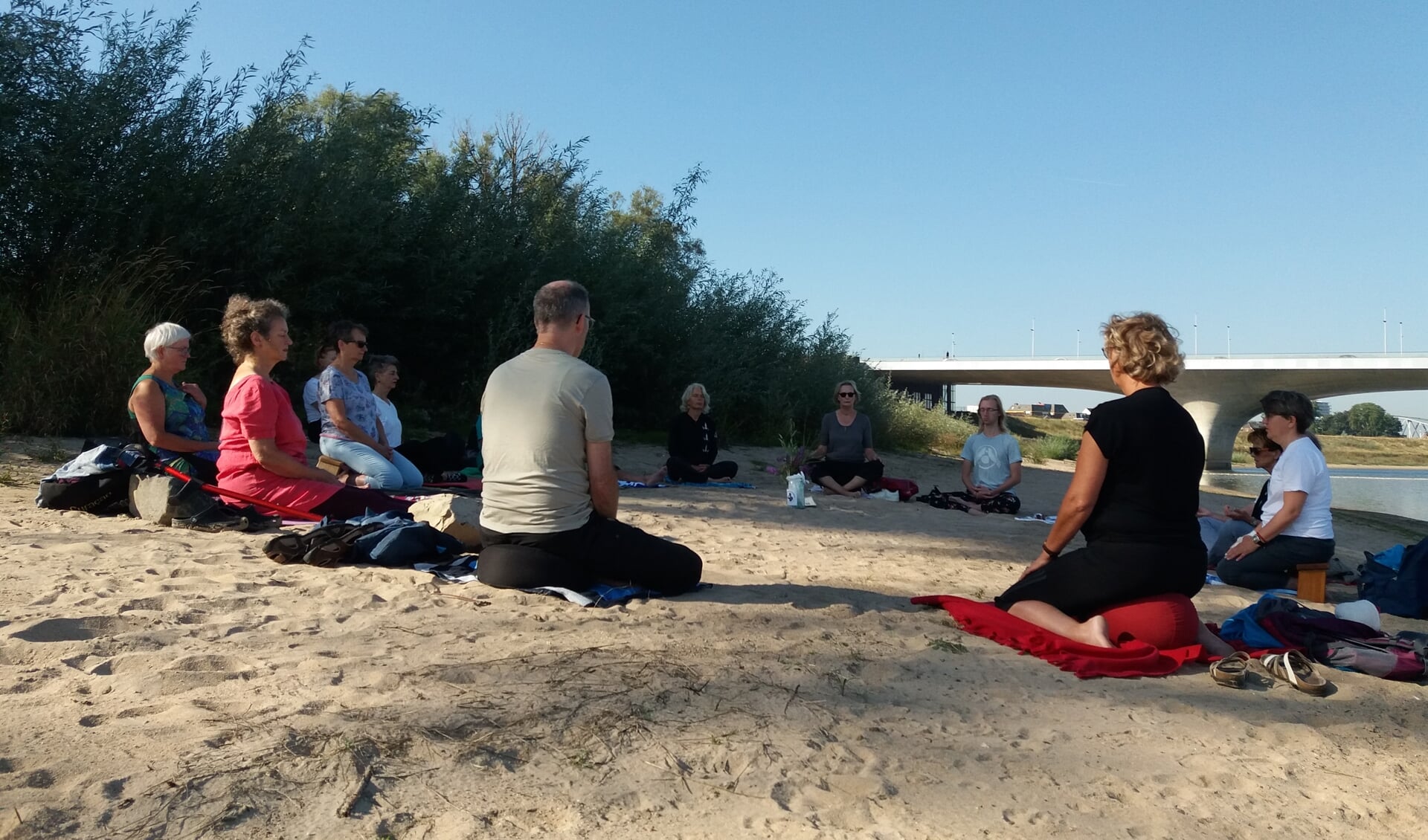 Meditatie Spiegelwaal zomer 2019. (foto: Ine Albers)