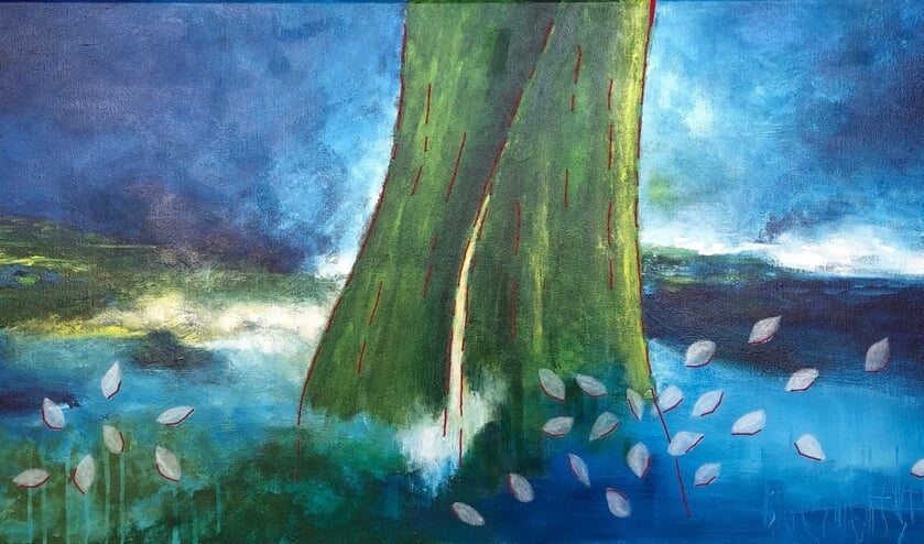 Helma van Kleinwee - acryl op doek - Verbinding. (foto: Helma van Kleinwee)