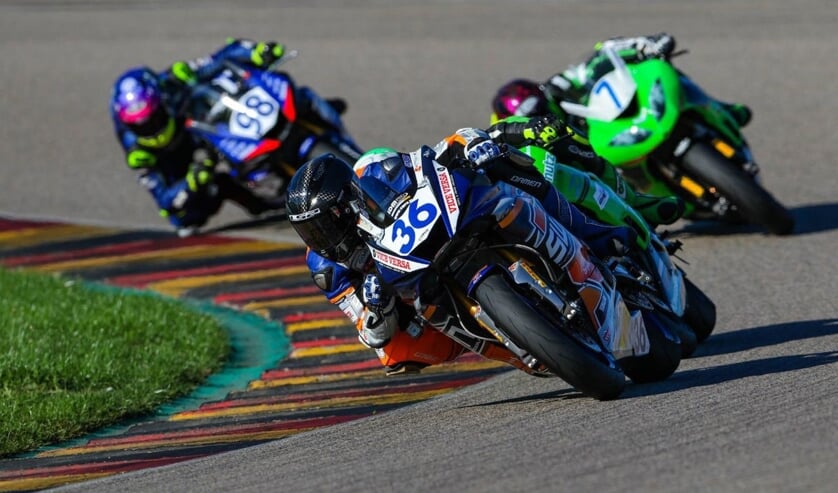 Sander Kroese in actie op de Sachsenring. (foto: SWPN)