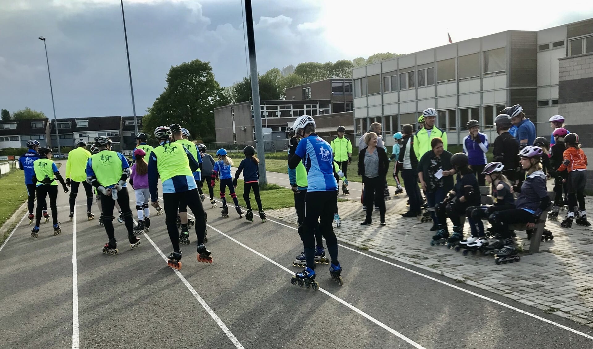 Start training op de baan. (foto: Boddesprinter)