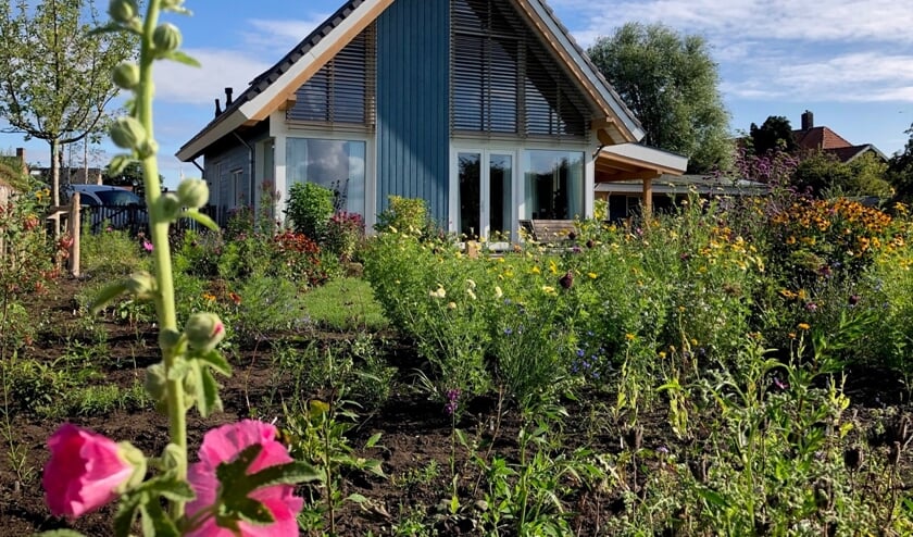 <p>De woning geheel uit hout opgetrokken. (foto: Werkgroep Duurzaamheid)</p>