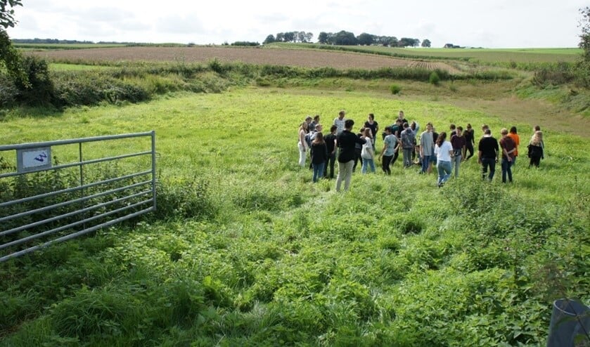 Scholieren op excursie.