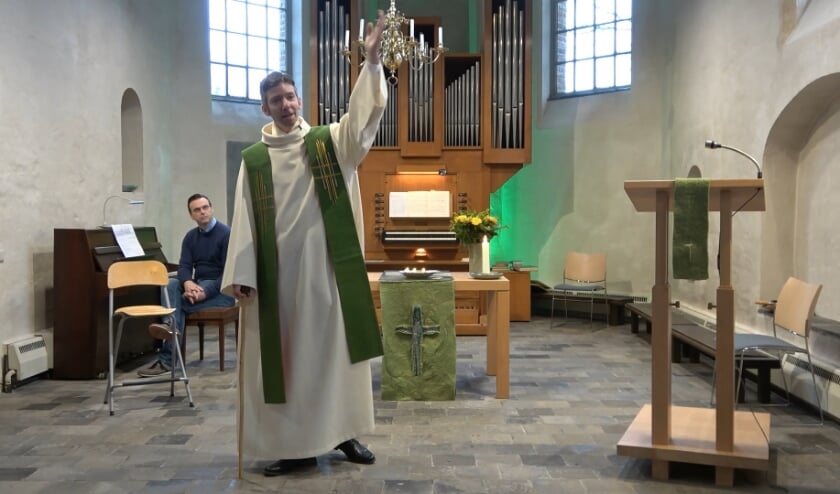 <p>Fragment uit de viering van 7 februari. (foto: PKN Heumen)</p>