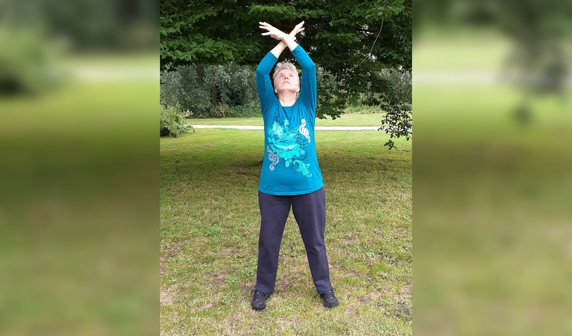 Eilke van Ingen tijdens het beoefenen van Qigong