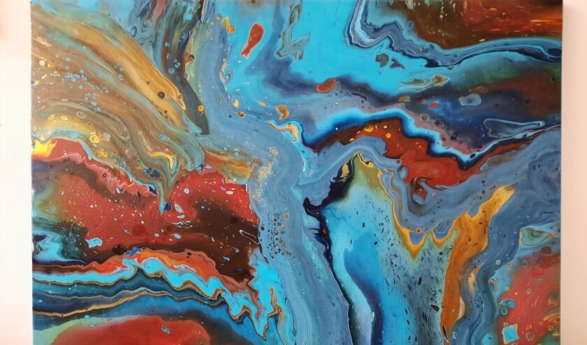 <p>Acrylgieting Maria van Os.</p>