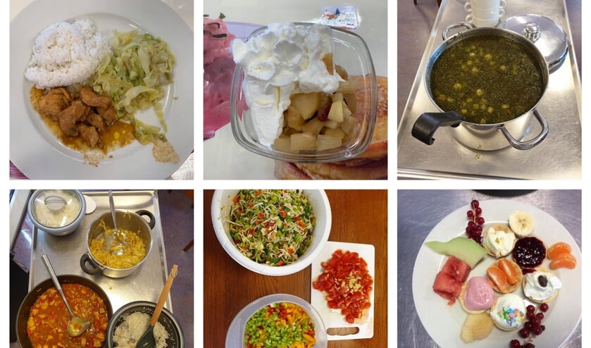 <p>Collage van eten Huis van Dodewaard. (foto: Huis van Dodewaard)</p>