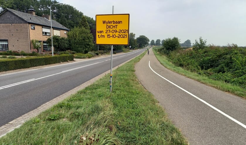 <p>Wylerbaan tot 15 oktober afgesloten. (foto: Joop Verstraaten)</p>