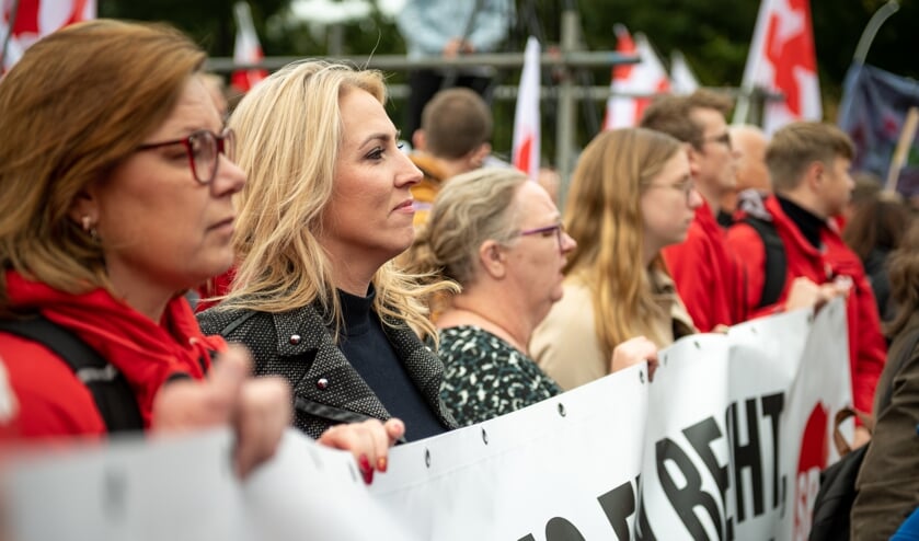 De SP deed mee aan het woonprotest.