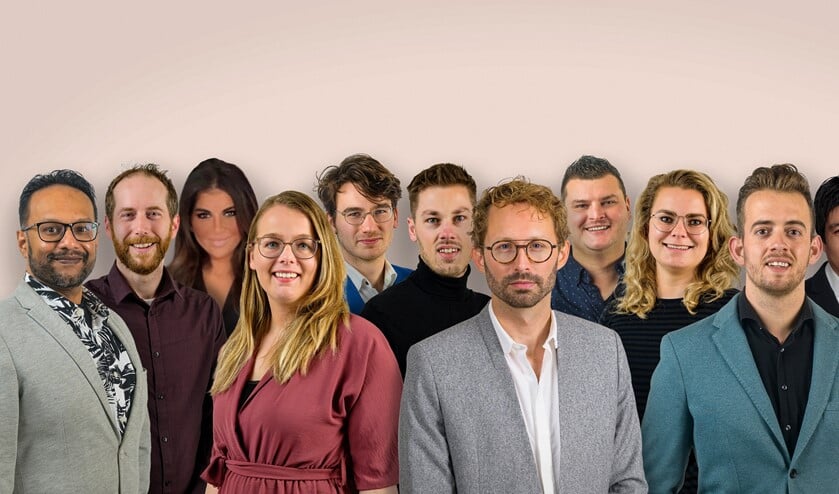 Het team van D66 Arnhem. In het midden (met bril) lijsttrekker Mattijs Loor.