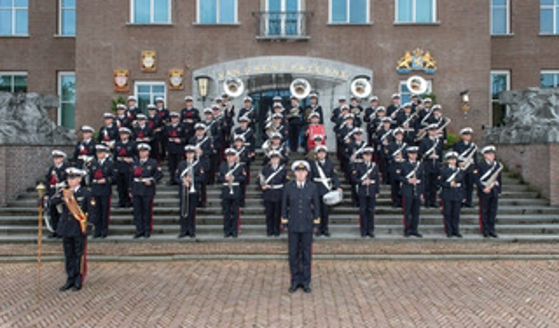 De Marinierskapel der Koninklijke Marine in 2017 in Rotterdam  (Foto: John van Helvert)