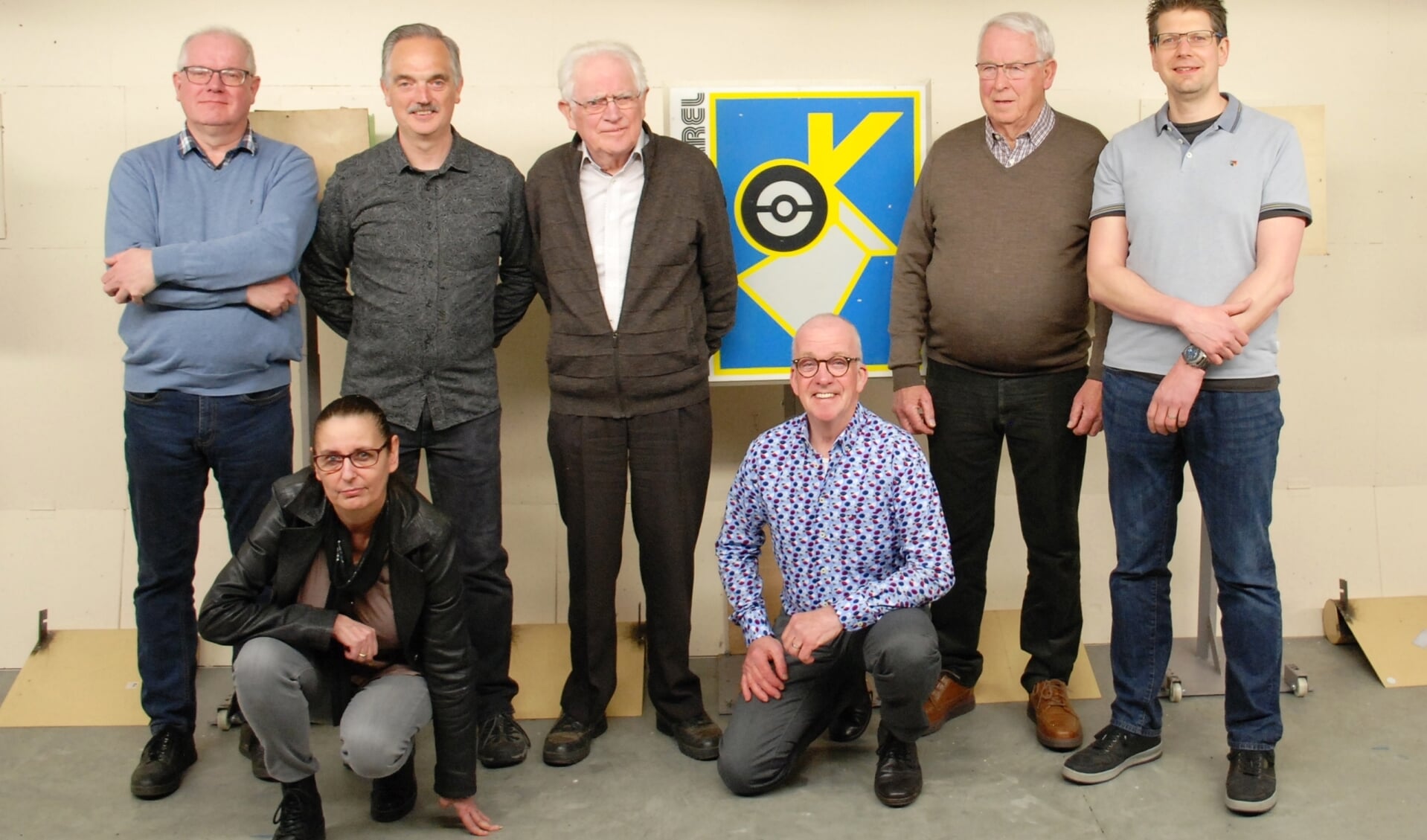 Van links naar rechts: Frank, Leny, Richèl, Henk, Alex, Jan, Jasper. (foto: sv. Op de Korrel)