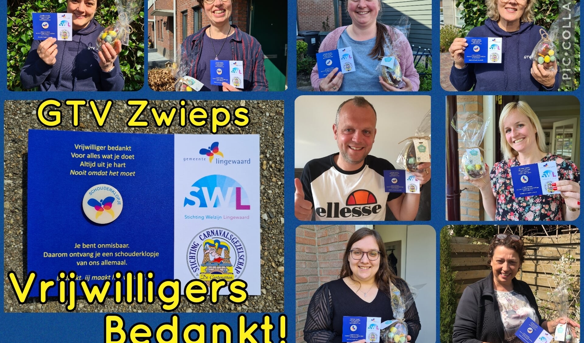 Het vaste team van vrijwilligers GTV Zwieps. (foto: Charlotte Jansen)