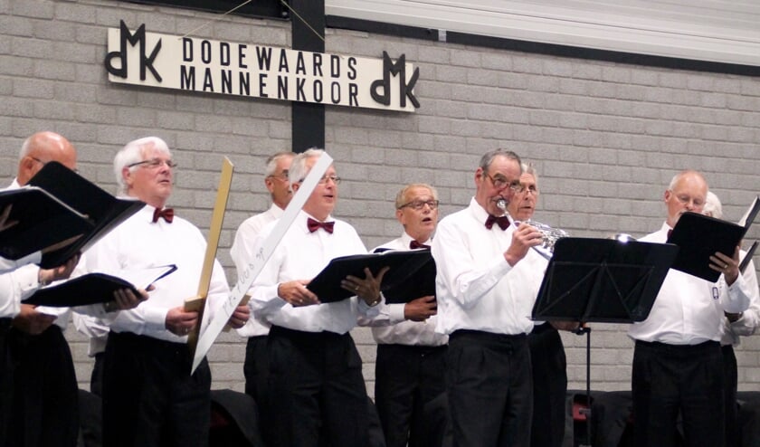 <p>Gedeelt van het koor tijdens een concert. </p>