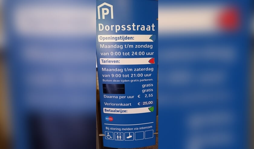 <p>Informatie bord bij ingang kost verloren kaart 25 euro. </p>