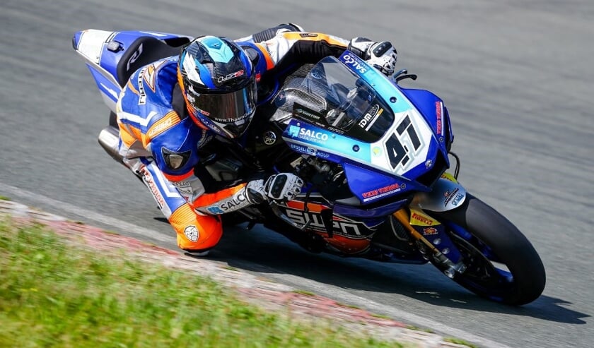 <p>Rob Hartog in actie op het circuit van Schleiz. </p>