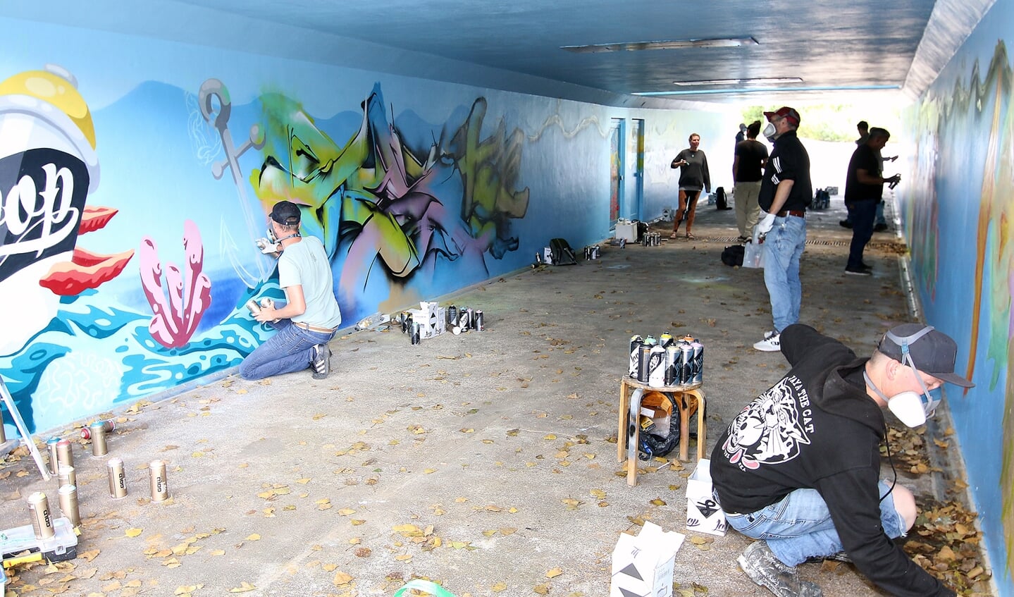 Vincent William tijdens een graffiti jam.