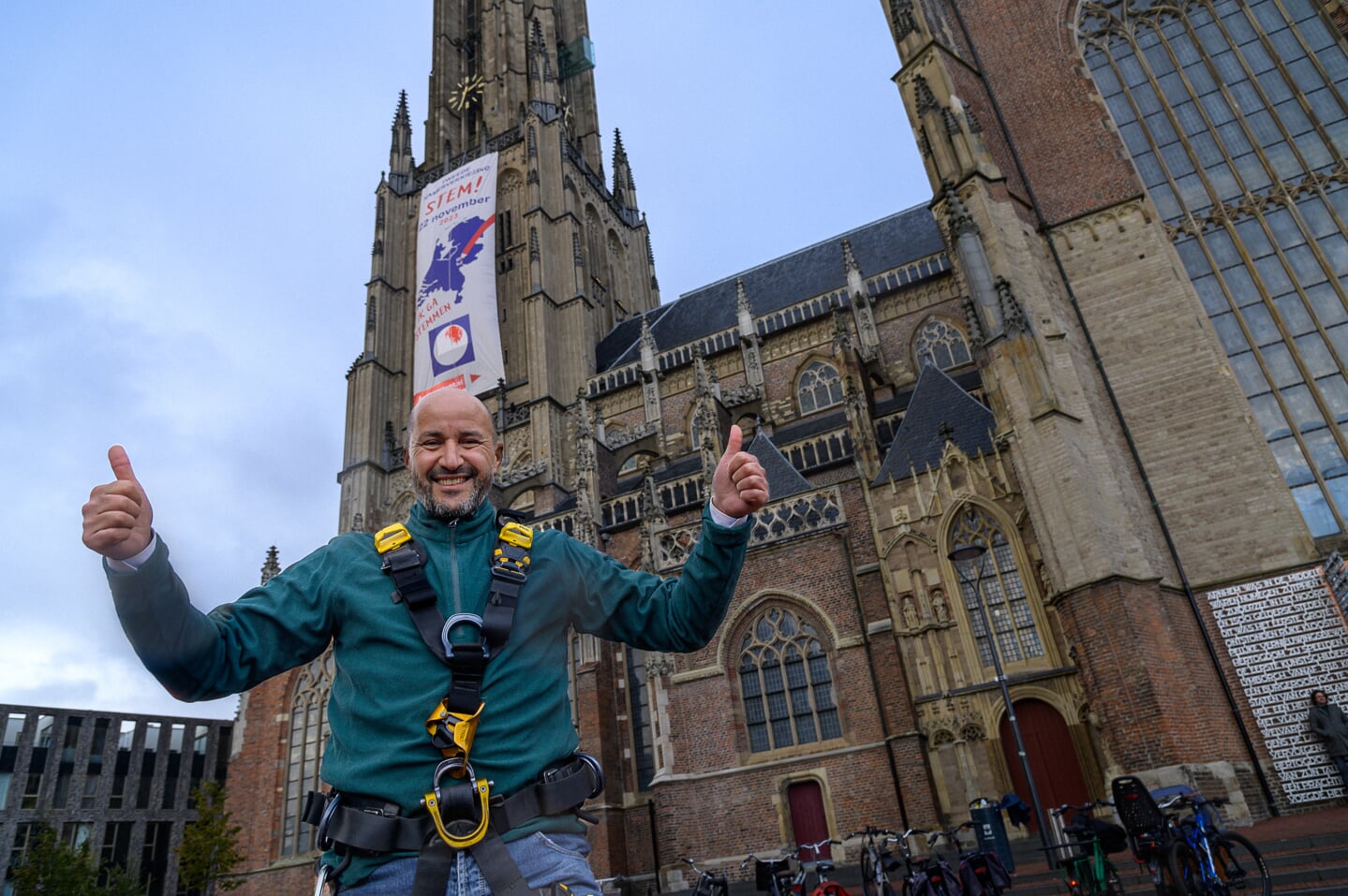 Weer veilig op de grond.