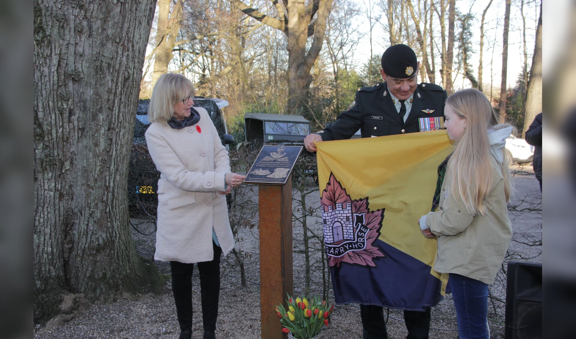 Onthulling plaquette. 