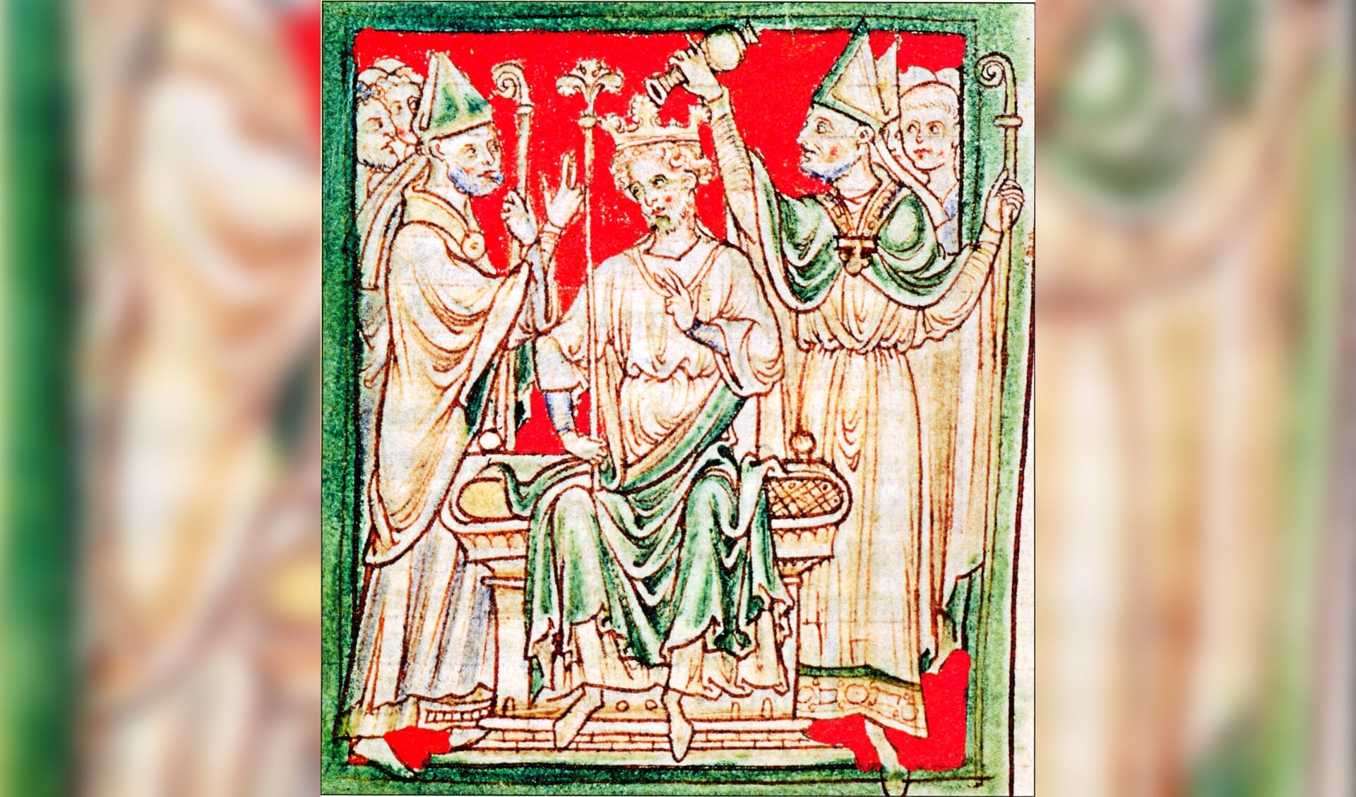 De historische kroning van Richard I. 