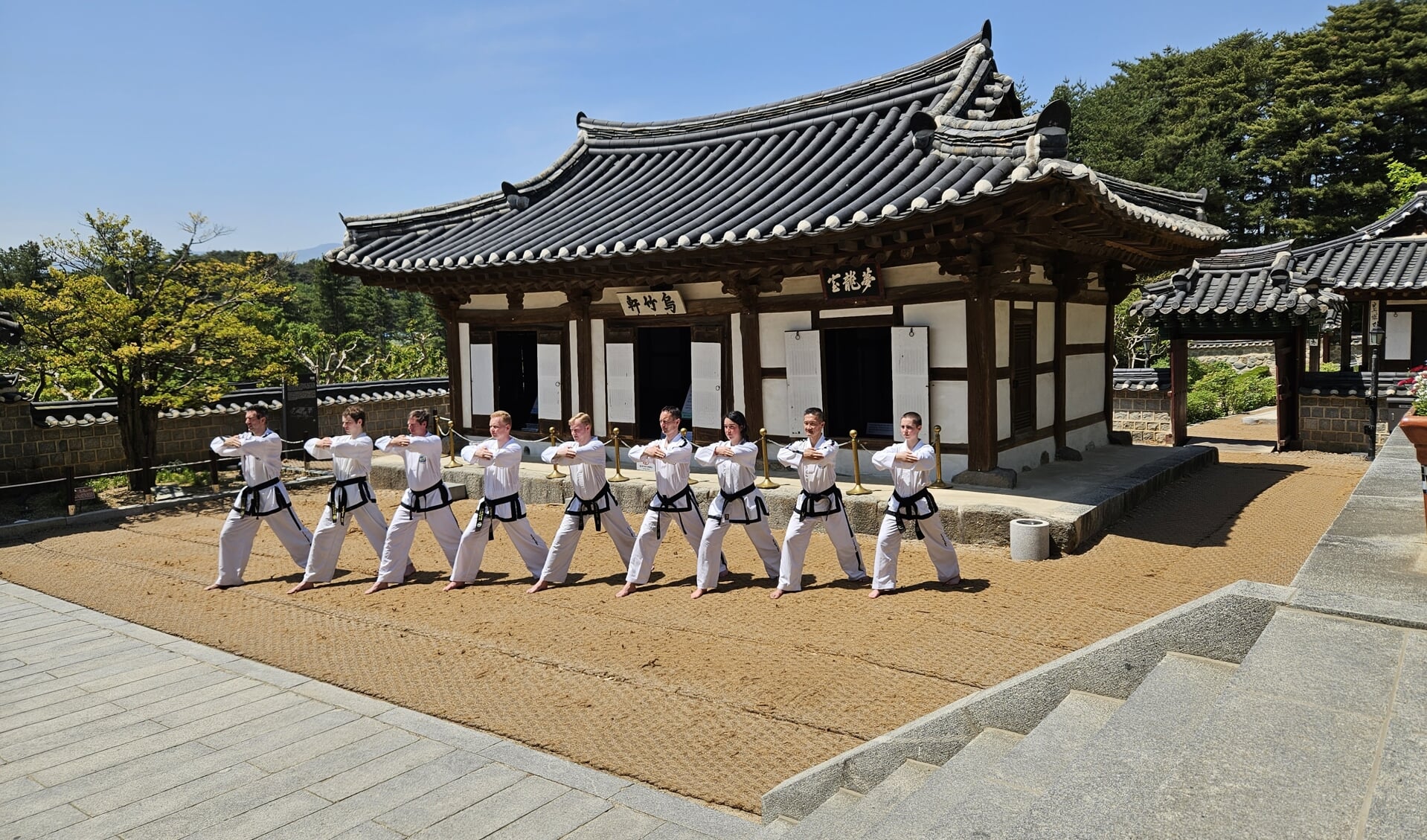 Taekwon-Do-team in moederland Korea. (foto: Leona Middelkoop)