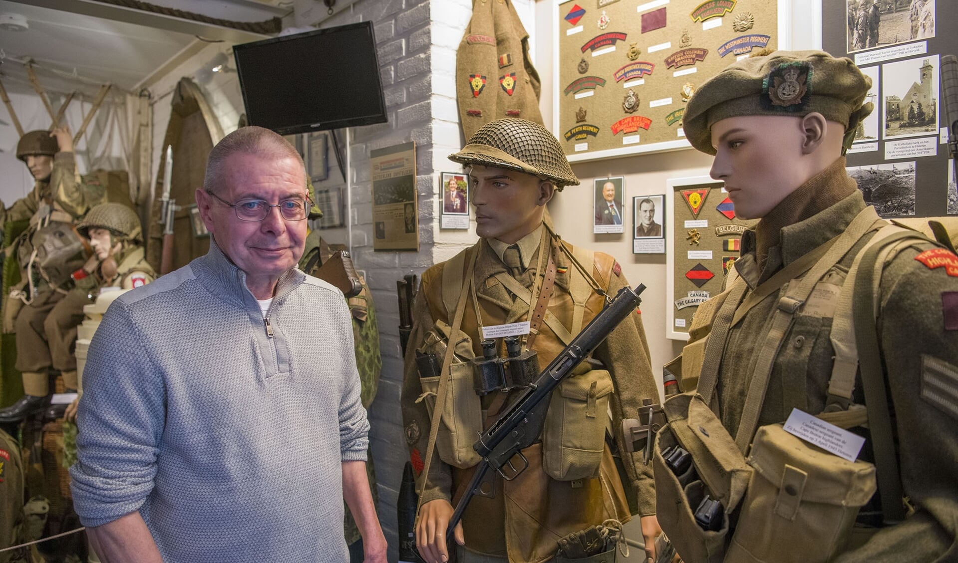 Initiatiefnemer Marcel ten Böhmer van het Betuws Oorlogsmuseum in Heteren.