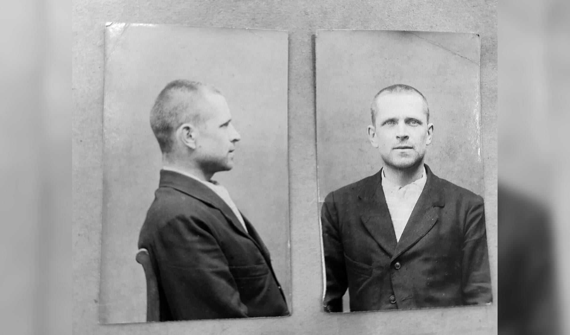 Hendrik de Jong tijdens zijn arrestatie in Nijmegen.