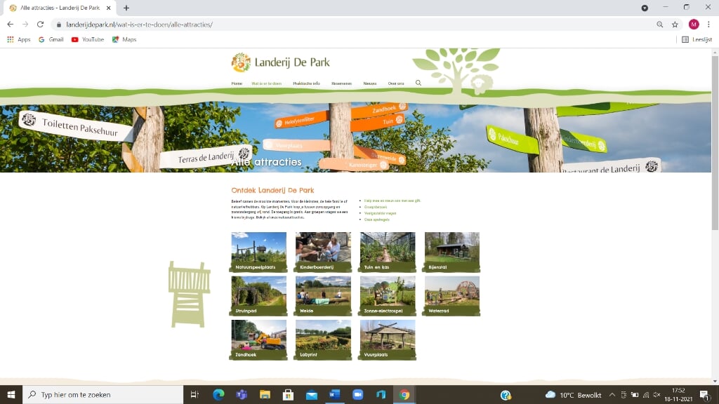 Impressie van de nieuwe website van Landerij De Park. (foto: Imker.fotografie)