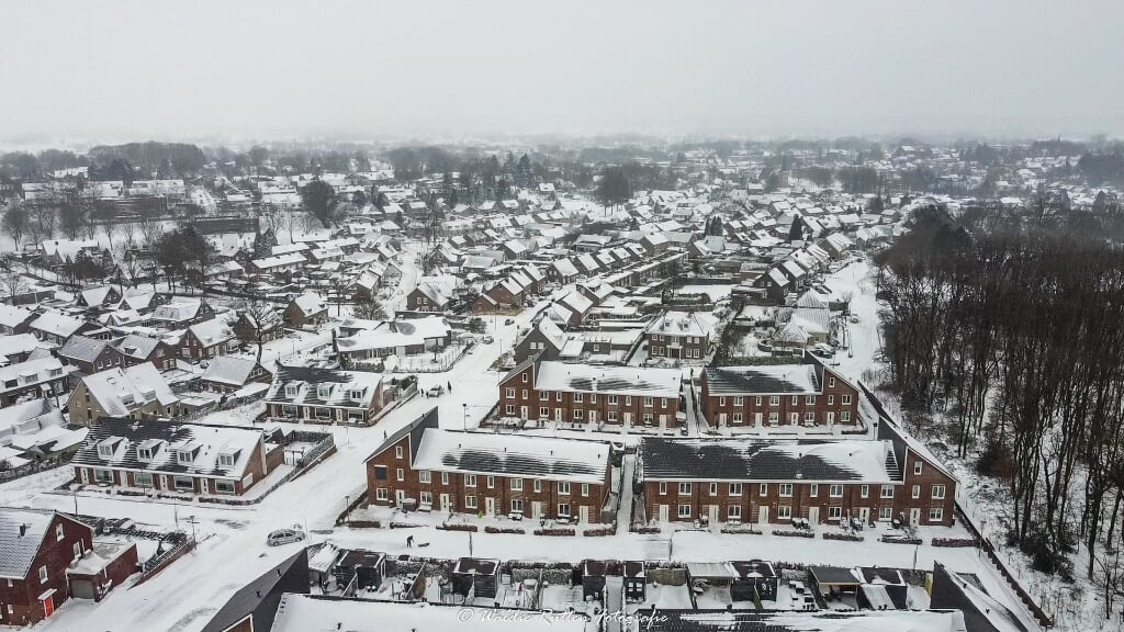 Sneeuw in Groesbeek. (foto: Waldie Rutten)