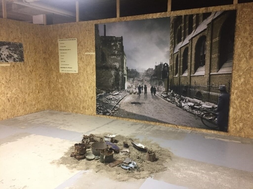 Een van de zeven 'kamers' van de expositie rondom de wederopbouw van Nijmegen.