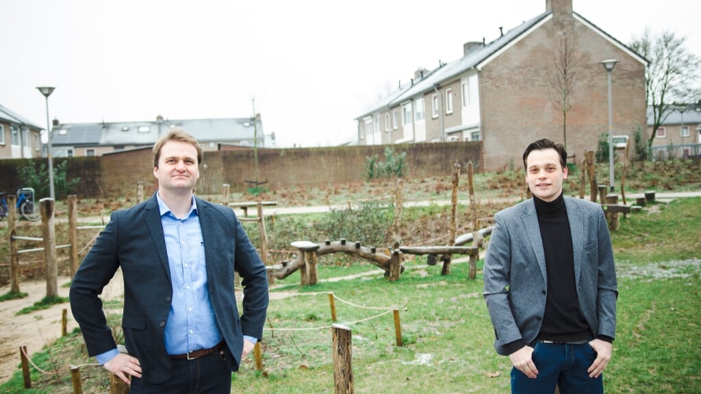 De eerste twee kandidaten van de PvdA Heumen voor de gemeenteraadsverkiezingen: Kristiaan Laumen en Theo Müller-Königkrämer (lijsttrekker).(Foto: JORDY EIJKENBOOM)