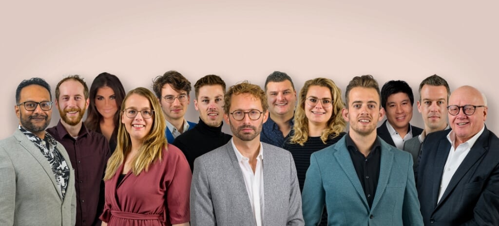 Het team van D66 Arnhem. In het midden (met bril) lijsttrekker Mattijs Loor. 