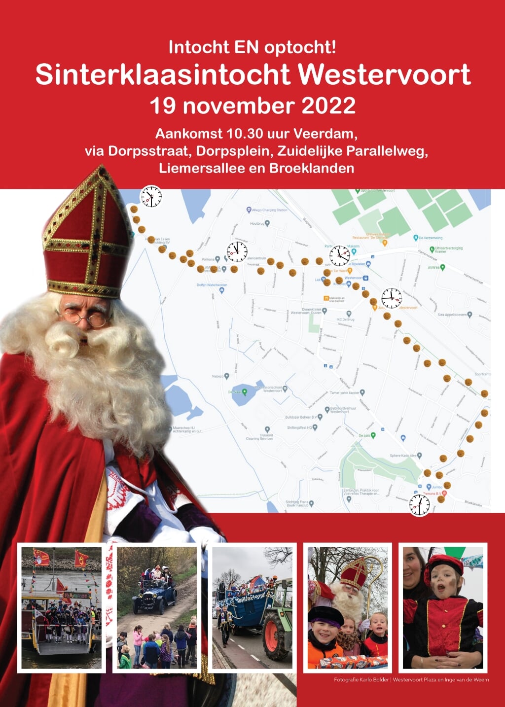 Sinterklaas bezoekt 19 november het IJsseldorp Westervoort.