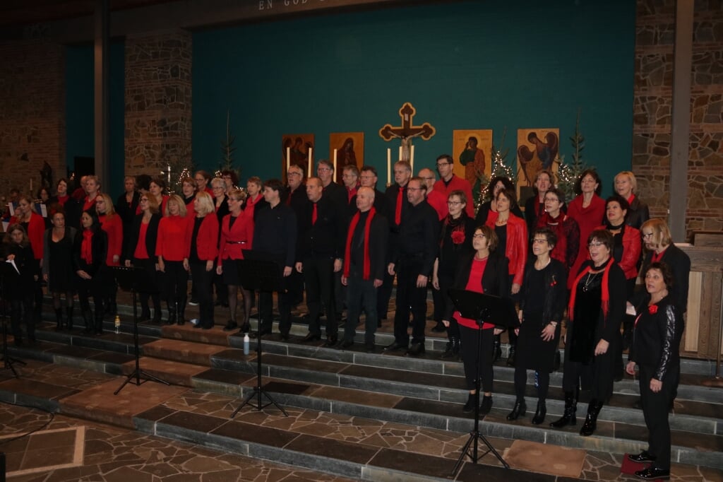 In 2018 verzorgde Popkoor Springtime een kerstconcert in de Maldense Anthonius Abtkerk. (foto: Corinne Alstadt)