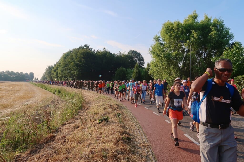 Gemiddeld loopt 93% van de Via Vierdaagse-deelnemers de 4Daagse succesvol uit (Foto: Kirsten den Boef)