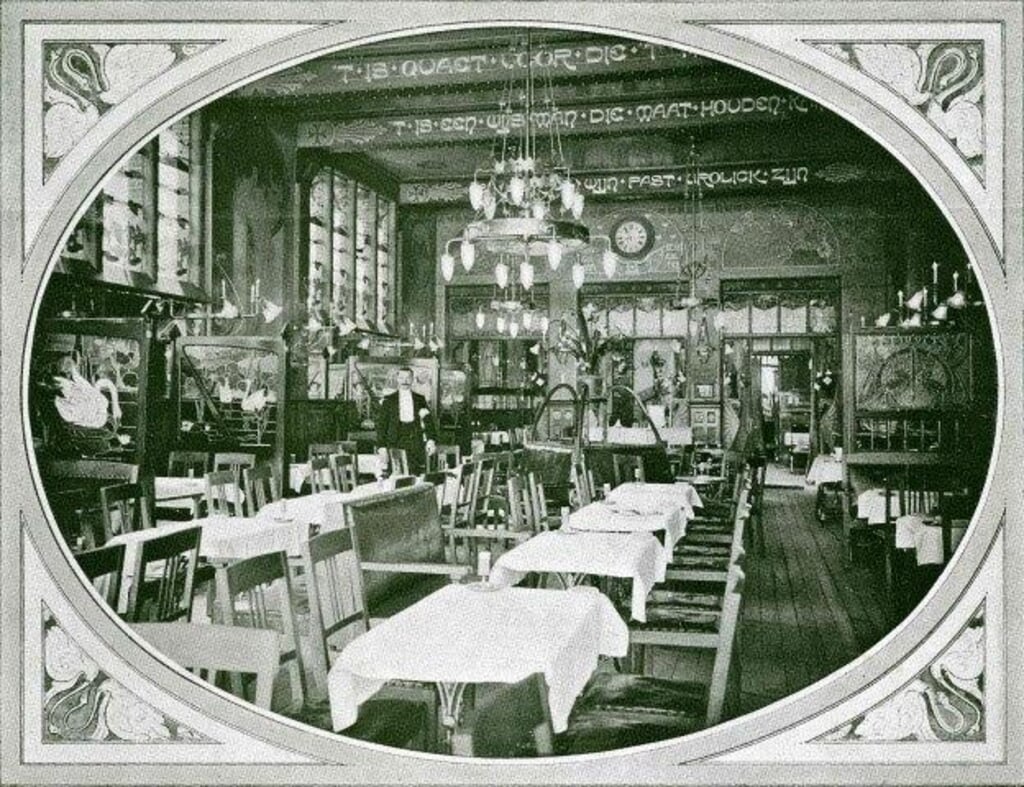 Interieur van Hotel Metropole Nijmegen 1910.