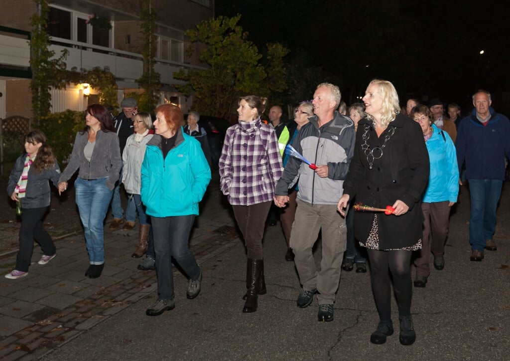 Deelnemers aan Nacht van de Ommetjes. (Foto: Jacqueline van den Boom)
