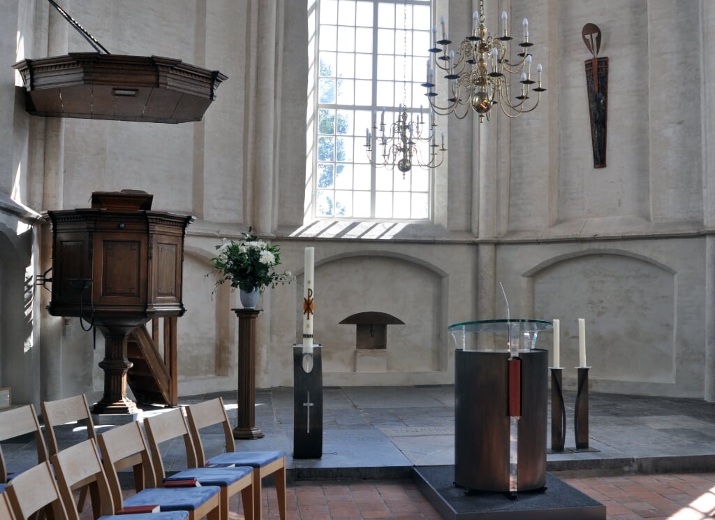 Kansel protestantse kerk Groesbeek. (foto: Jannie Schaapman)