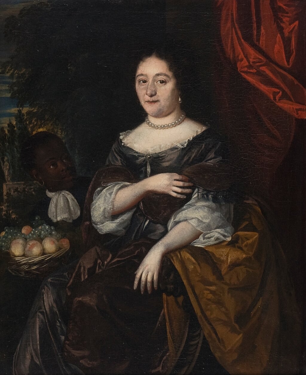 Schilderij Anne de Bye met bediende, circa 1690. (Foto: Wikimedia Commons CC0) 
