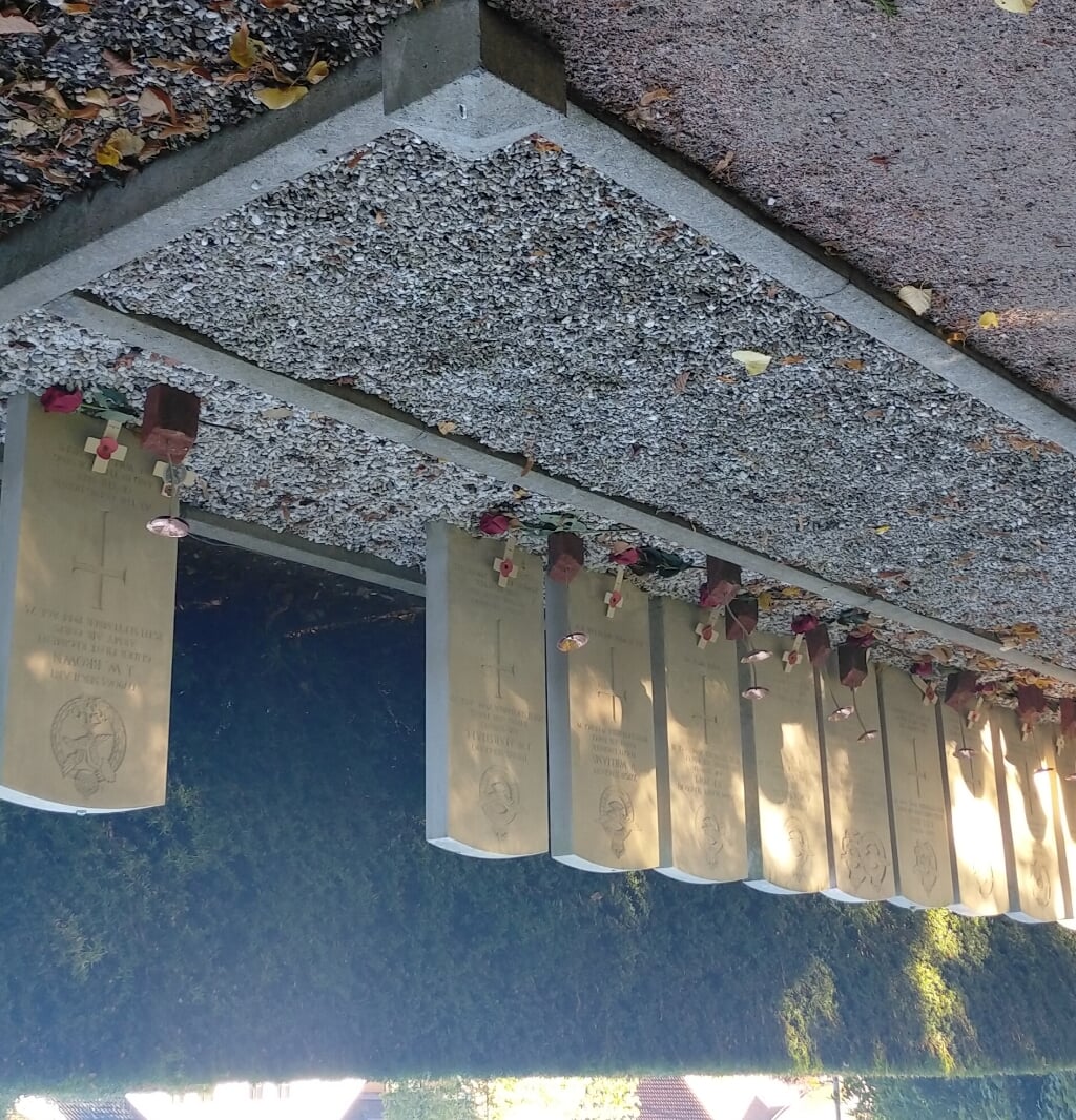 De graven met de Poppy's voor de grafsteen. (foto: Lotte Pronk)