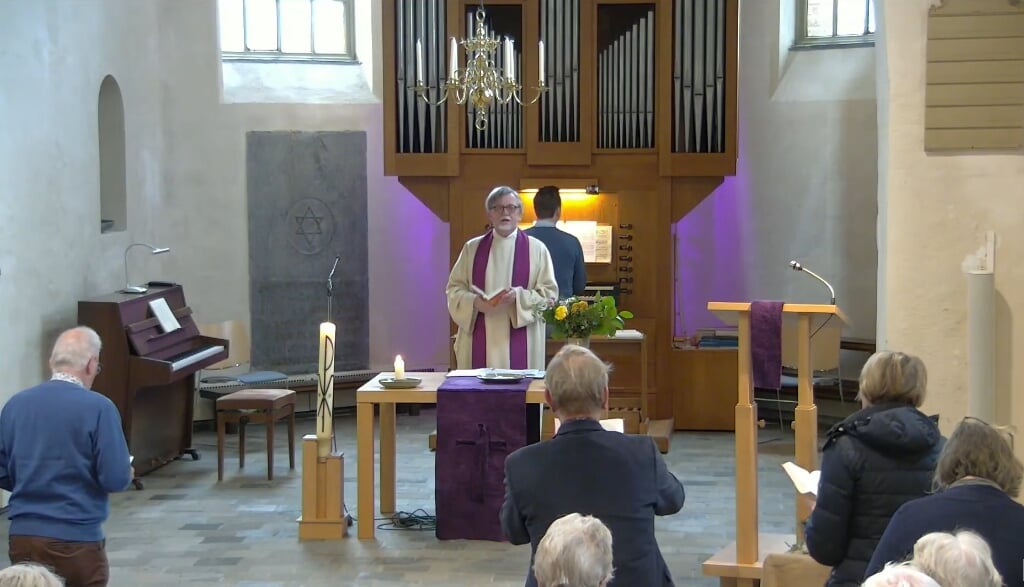 Beeld uit de kerkdienst van 26 maart 2023. (foto: PKN Heumen)