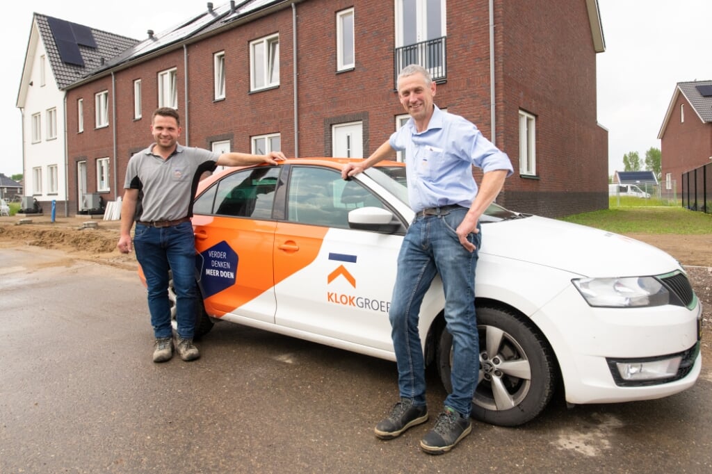 Joost en Wim Gerrits op een nieuwbouwproject in Didam (2021) (foto: Jimmy Israel)