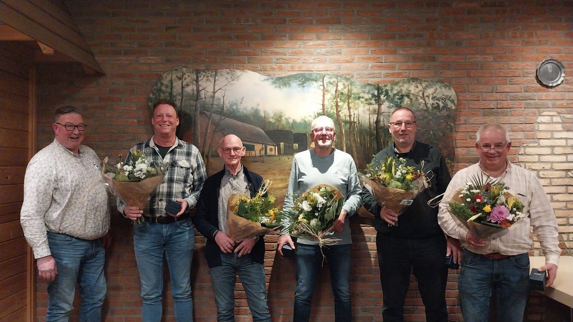 V.l.n.r.: Antoine Dangremond (vz) Olav Roeterdink, Jan Willems, Gerrit Dannenberg, Mandrie Gerritsen, Hans Bloemendal.