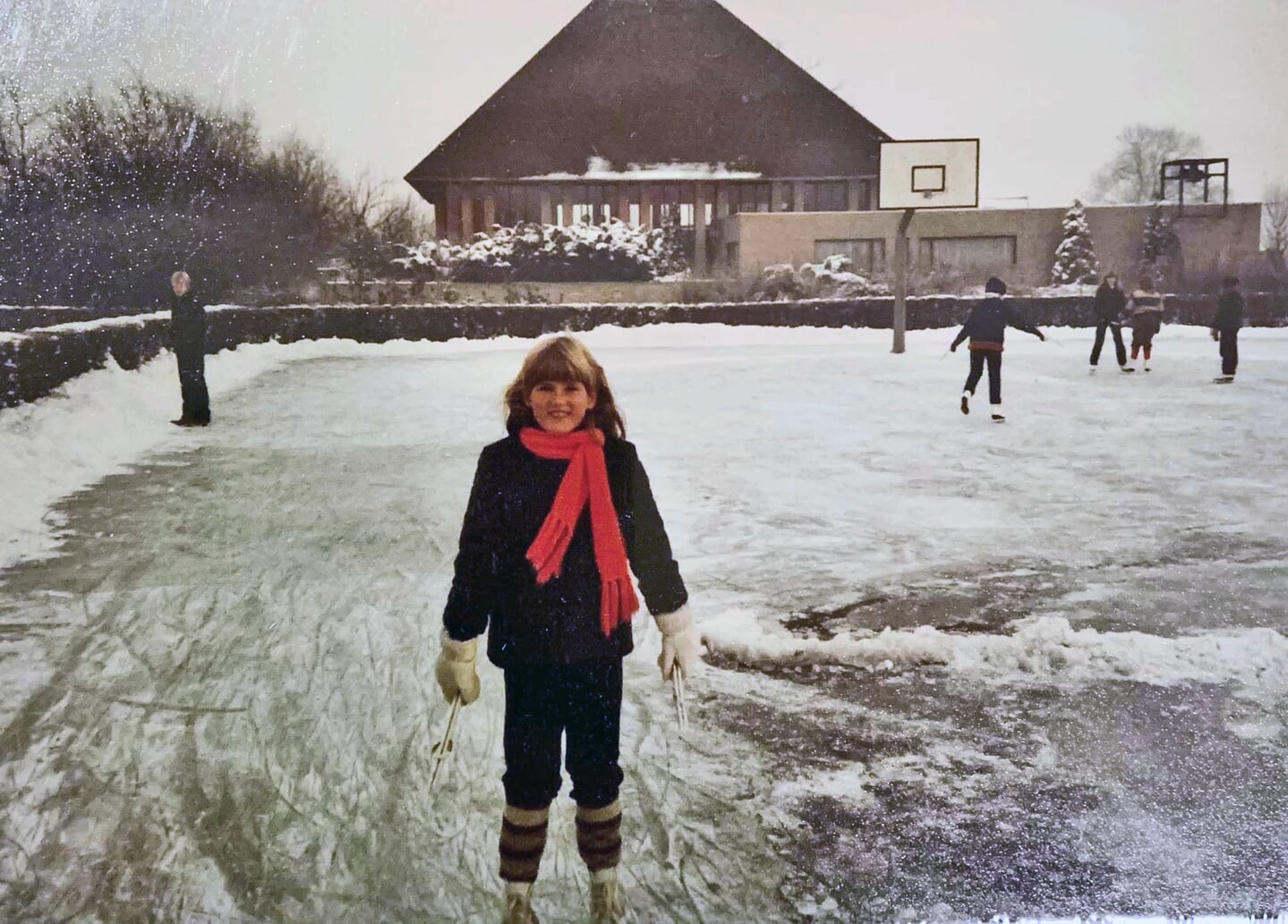 Miranda Tiehuis, lang geleden op de schaatsbaan. 